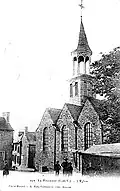 L'église paroissiale au début du XXe&nbsp;siècle (carte postale).