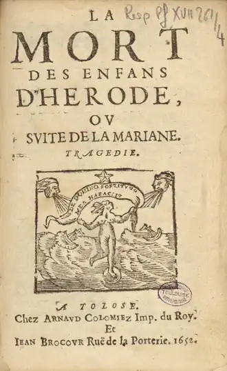 Page de titre de l'édition de 1652 à Toulouse.
