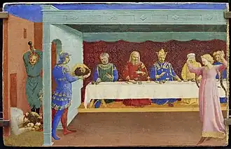 La Décollation de saint Jean Baptiste et le Banquet d'Hérode, Fra Angelico.