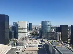 La Défense vue depuis le toit de la Grande Arche.