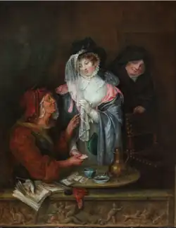 La Diseuse de bonne aventure, huile sur toile, 29 x 38 cm, 1820.