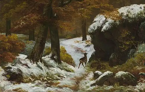 La Forêt, l'hiver, 1860 – Cincinnati Art Museum, Cincinnati.