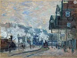 "La Gare Saint-Lazare, vue extérieure" (1877) de Claude Monet (W446)