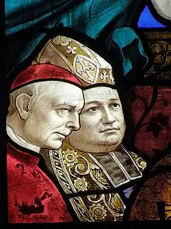 Le cardinal Place et son auxiliaire, Gonindard.