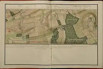 La Hallière sur l'atlas de Trudaine, XVIIIe&nbsp;siècle.