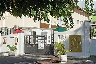 Entrée de la base du détachement de Légion étrangère de Mayotte.