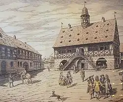 La Laub en 1665 - Bischwiller.