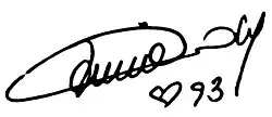 signature d'Annie Cordy
