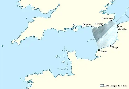 carte de la Manche avec hachure