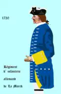 régiment de La Mark de 1720 à 1734.