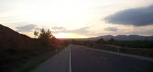 La N-III à Caudete de las Fuentes.