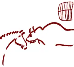 Opposition Bison-Cheval (complétée par un signe tectiforme), du Deuxième Groupe , Galerie A