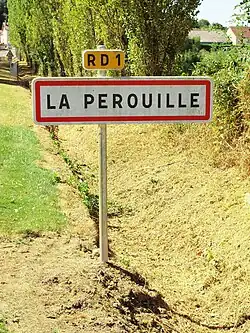 Le panneau d'entrée d’agglomération en 2016.