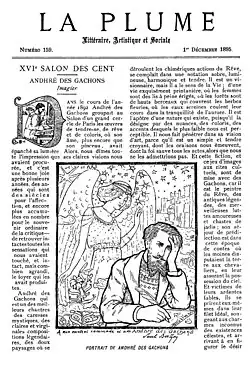 La Plume, article sur Gachons, 16e Salon des Cent (décembre 1895) par Léon Maillard.