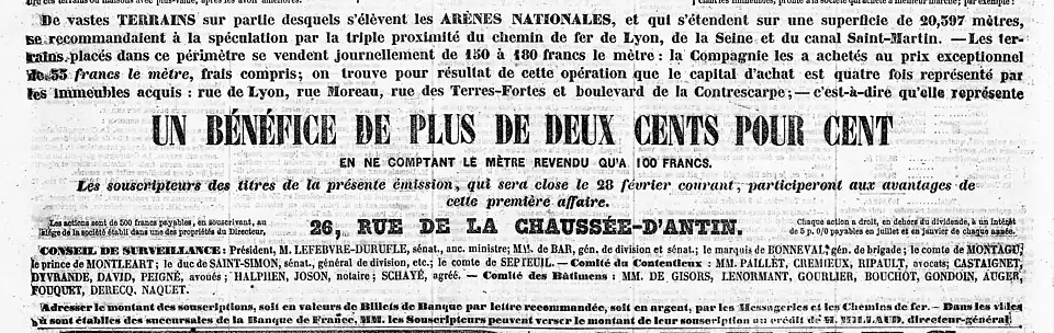 La Presse, 7 février 1855, p.&nbsp;4.
