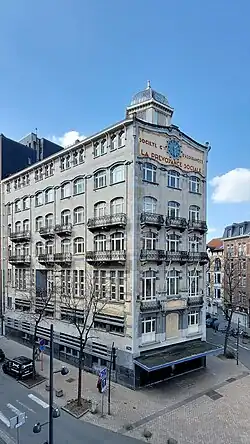 Ancien siège de la Prévoyance sociale situé sur le square de l'Aviation à Anderlecht