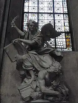 L'Ange de la Religion foudroyant l'Idolâtrie, Paris, église Saint-Paul-Saint-Louis.