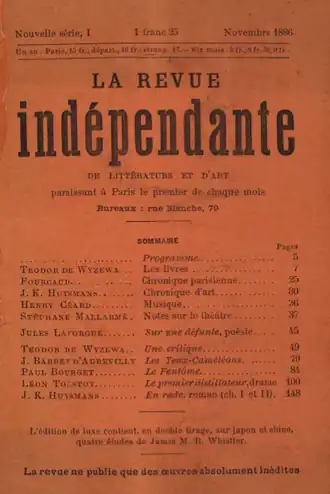 Image illustrative de l’article La Revue indépendante (1884-1895)