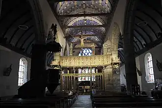 Intérieur de l'église et son jubé.