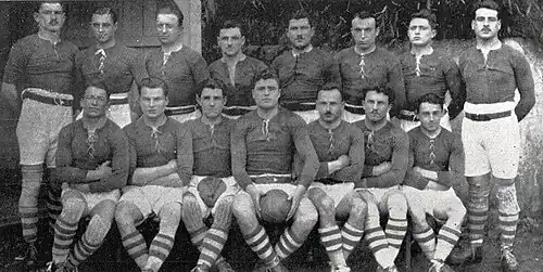 La Section paloise, demi-finaliste du championnat de France de rugby 1926-1927.