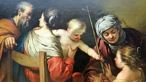 La Ste Famille avec Ste Elisabeth et St Jean(vers 1630) Musée du Louvre.