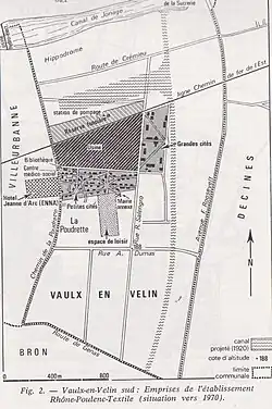 La TASE à Vaulx-en-Velin, figure reproduite de la page 48 de l'article de Louis Chabert