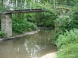 La Teyssonne au hameau de Teyssonne sur la commune de Briennon, passerelle