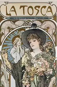 Affiche de La Tosca par Alfons Mucha.