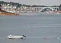 L'actuel pont de Kerisper vu depuis La Trinité-sur-Mer.