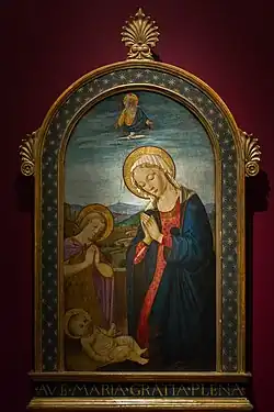 Anonyme, La Vierge et saint Jean-Baptiste adorant l'Enfant Jésus, ca. 1480