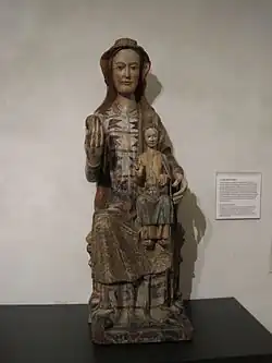 La Vierge à l'enfant, anonyme, castillan atelier, enfin du XIIIe&nbsp;siècle.