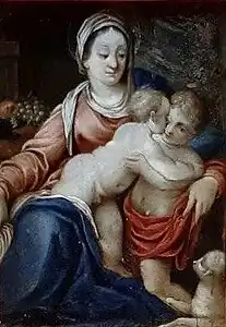 La Virgen con el Niño y San Juanito (n. d.), d'après Hans Rottenhammer.