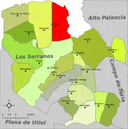 dans la comarque de Los Serranos.