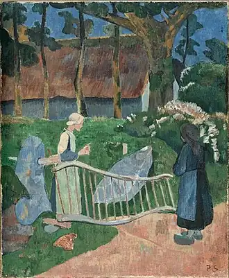 La Barrière fleurie (1889), huile sur toile (73 × 60 cm), Paris, musée d'Orsay.