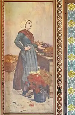 Détail du décor de la brasserie La Cigale à Nantes (1895).