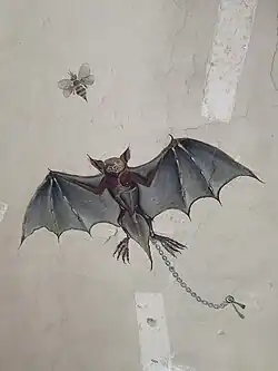 Chauve-souris, peinture murale, 1904