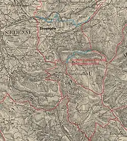 La commune de Terrenoire et le territoire cédé à la commune de Rochetaillée en 1872