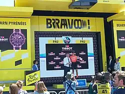 Remise de la montre Tissot du Tour de France 2019 à la lauréate Marianne Vos