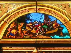 Christophe Colomb débarquant en Amérique