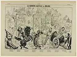 Divers personnages prennent d'assaut une forteresse.