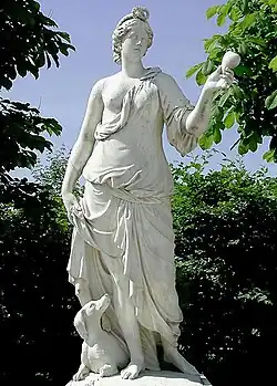 La Fidélité, d'après un dessin de Pierre Mignard, jardins de Versailles.