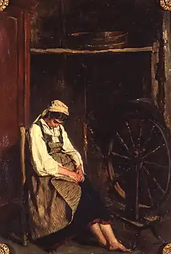 La fileuse endormie - musée d'Art et d'Histoire de Saint-Brieuc.