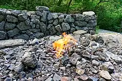 La fontaine ardente du Gua en 2017.