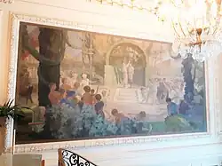 La foule acclame l’athlète vainqueur aux Jeux olympiques ;