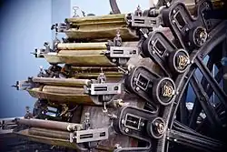 Machine aux 26 couleurs de l'ancienne manufacture de papier peint Leroy à Saint-Fargeau-Ponthierry (Seine-Marne).