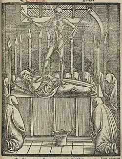 La mort piétinant le corps d'un roi