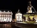 Fontaine des Trois Grâces la nuit.
