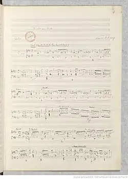 Première page du manuscrit