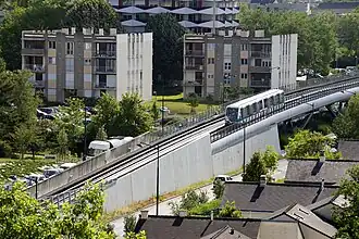 L'ouvrage de raccordement entre le viaduc et le tunnel.