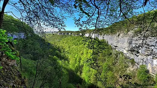 Reculée du ravin de Valbois.